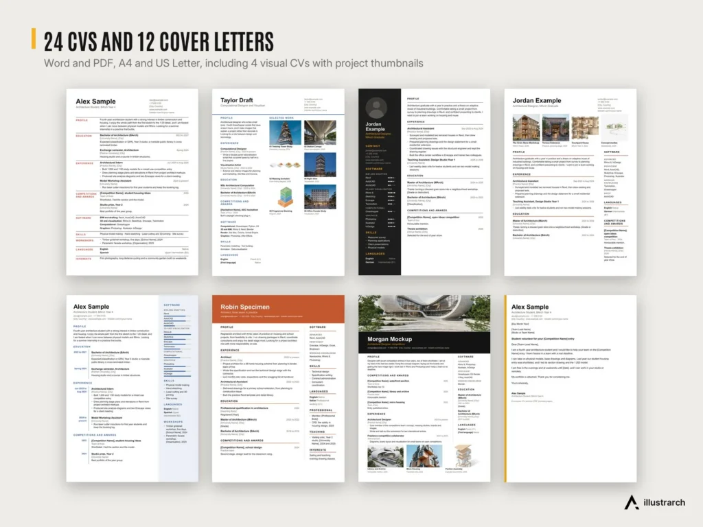 Portfolio Mega Pack 2026 preview: cv and cover letters
