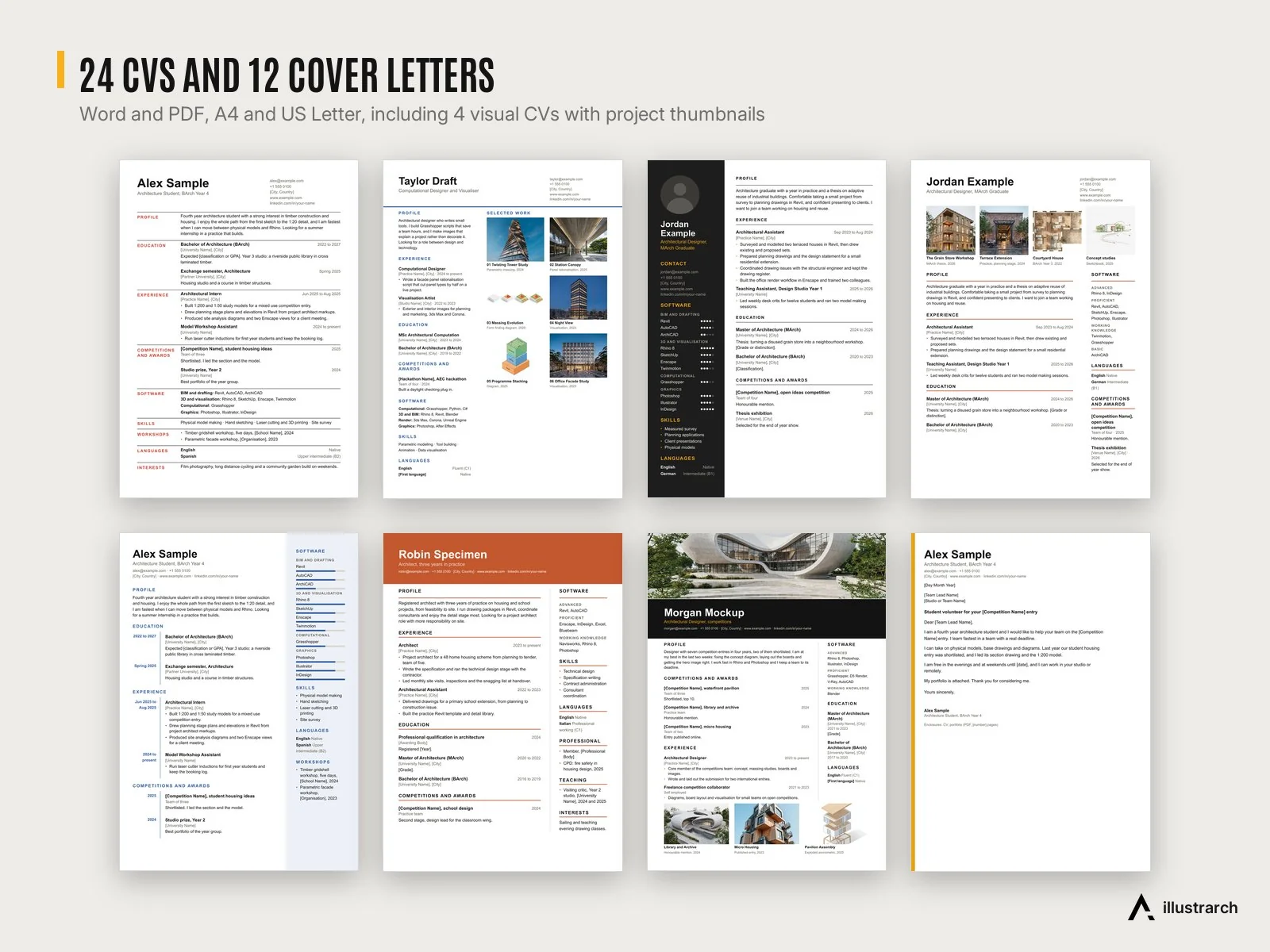 CV and cover letter templates
