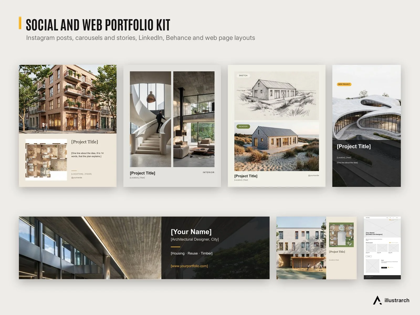 Social and web portfolio kit