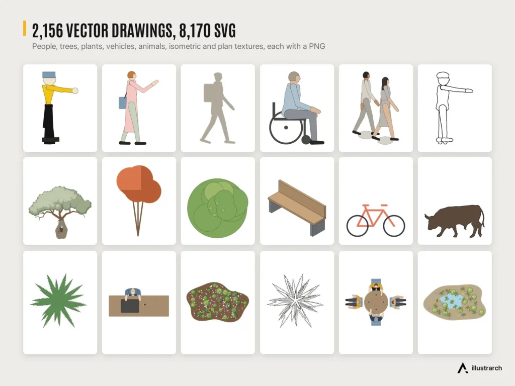 Rendering and Entourage Mega Box preview: vector entourage