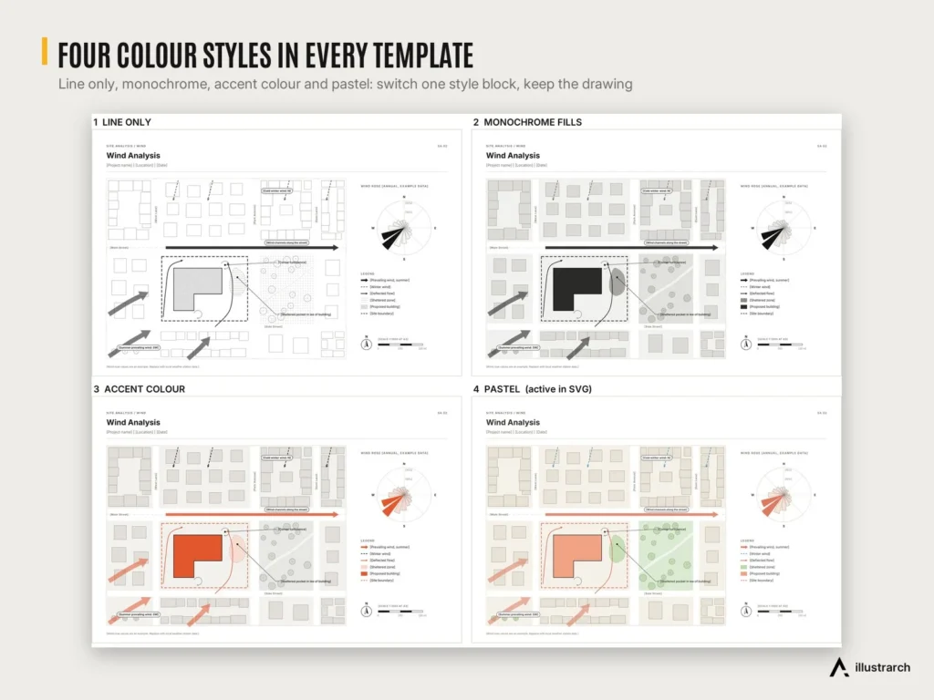 Diagram Mega Kit preview: four styles