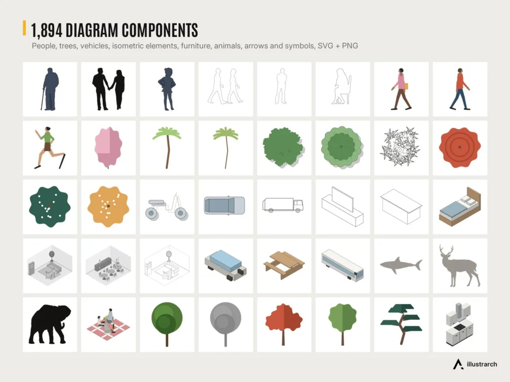 Diagram Mega Kit preview: diagram components