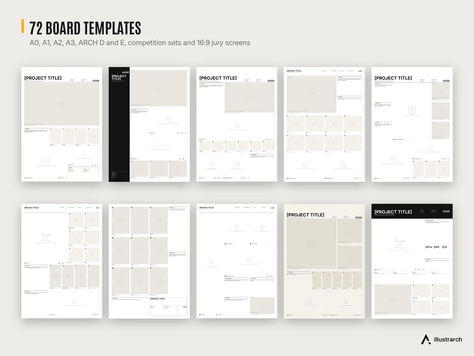 72 board templates