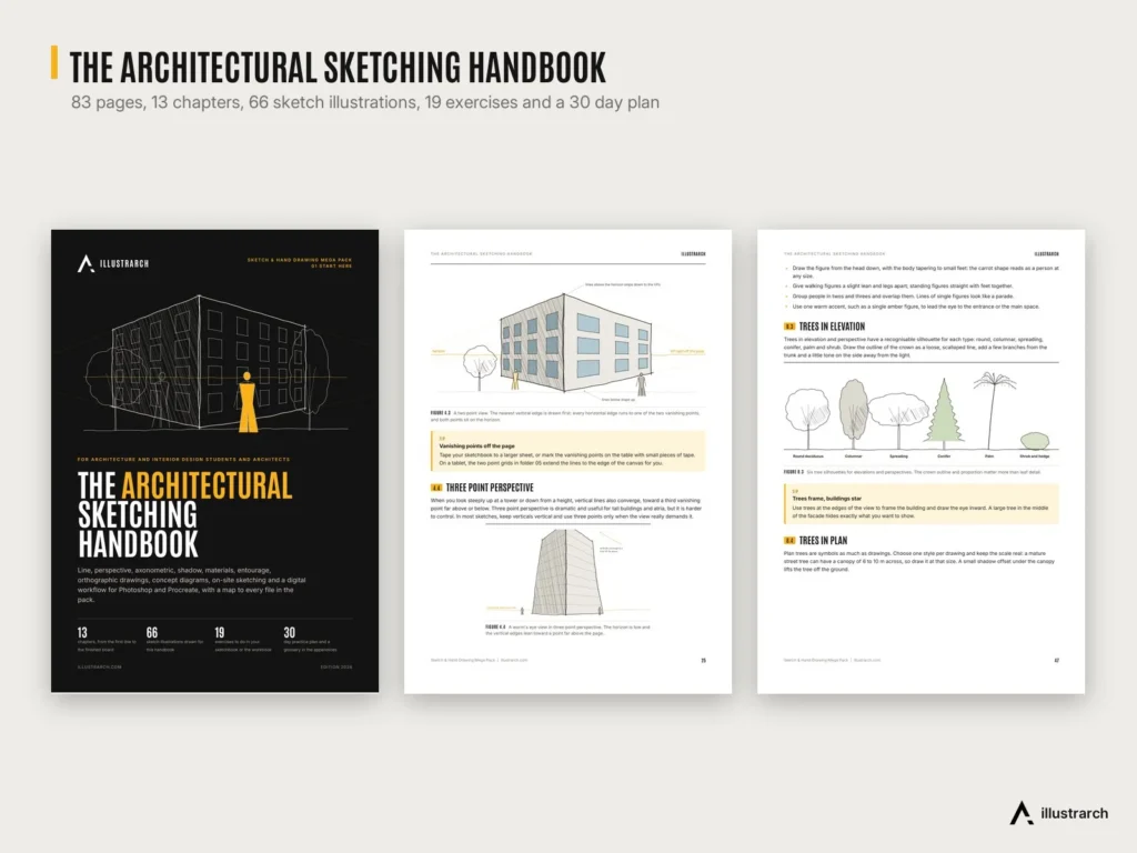 Sketch and Hand Drawing Mega Pack preview: sketching handbook