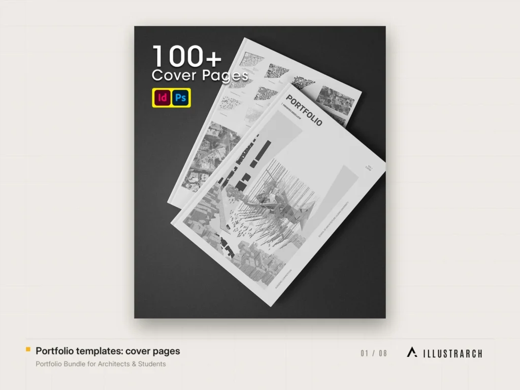 Portfolio Bundle for Architects & Students: portfolio templates cover pages
