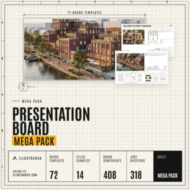 🖼️ Presentation Board Mega Pack | 72 Board Templates, 14 Filled Examples, 408 Components and a Jury Kit