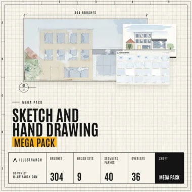✏️ Sketch and Hand Drawing Mega Pack | 304 Brushes, 40 Papers, 119 Exercises, 24 Grids and an 83 Page Handbook
