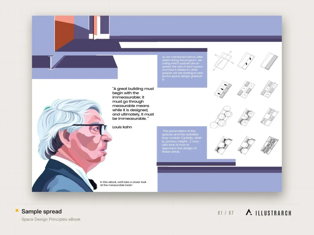 Space Design Principles eBook Architecture Student Guide: sample spread