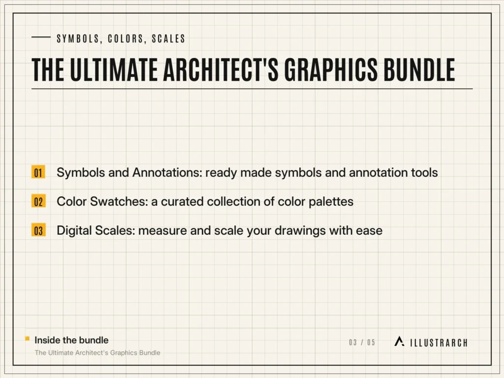 The Ultimate Architect's Graphics Bundle: card symbols colors scales