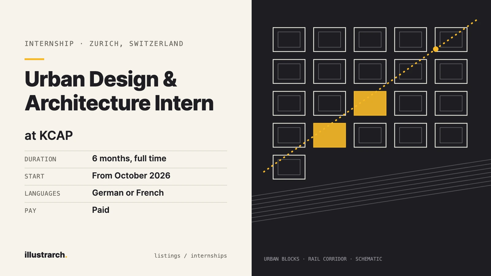 Urban Design and Architecture Intern – KCAP